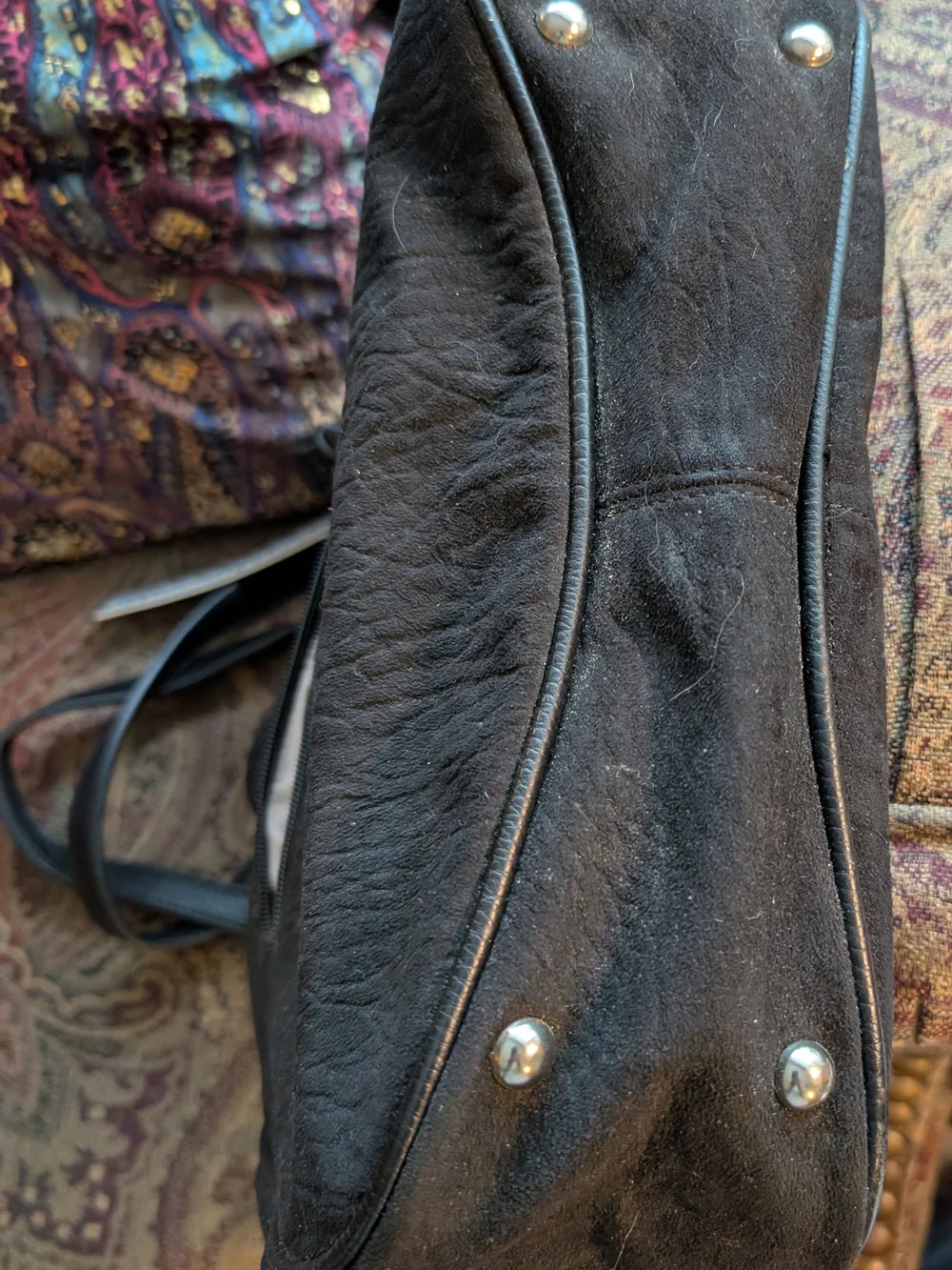 NWT Sondra Roberts Squared Hobo Style Bag In Black